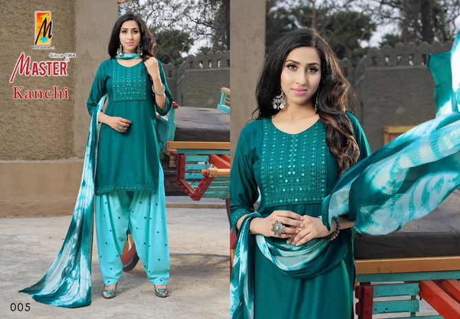 Master Kanchi Rayon Printed Daily Wear Designer Ready Made Salwar Suit Collection